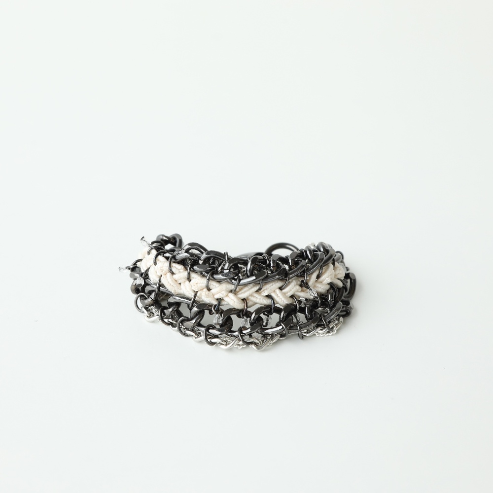 Black Woven Chain Bracelet